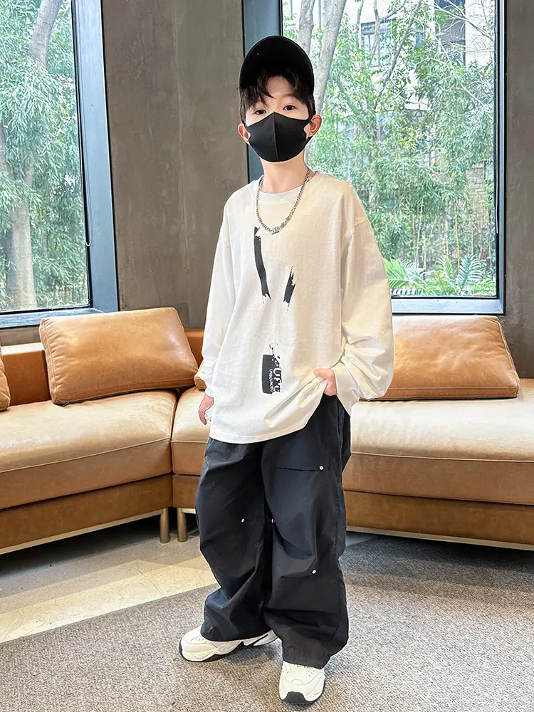 Spring Boys Long Sleeve T-Shirt Medium Large - Image 3