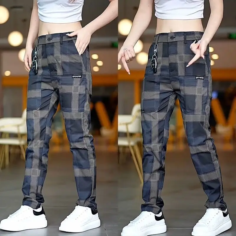Men Plaid Elastic Waist Straight Casual Pants 2025 — feature 3
