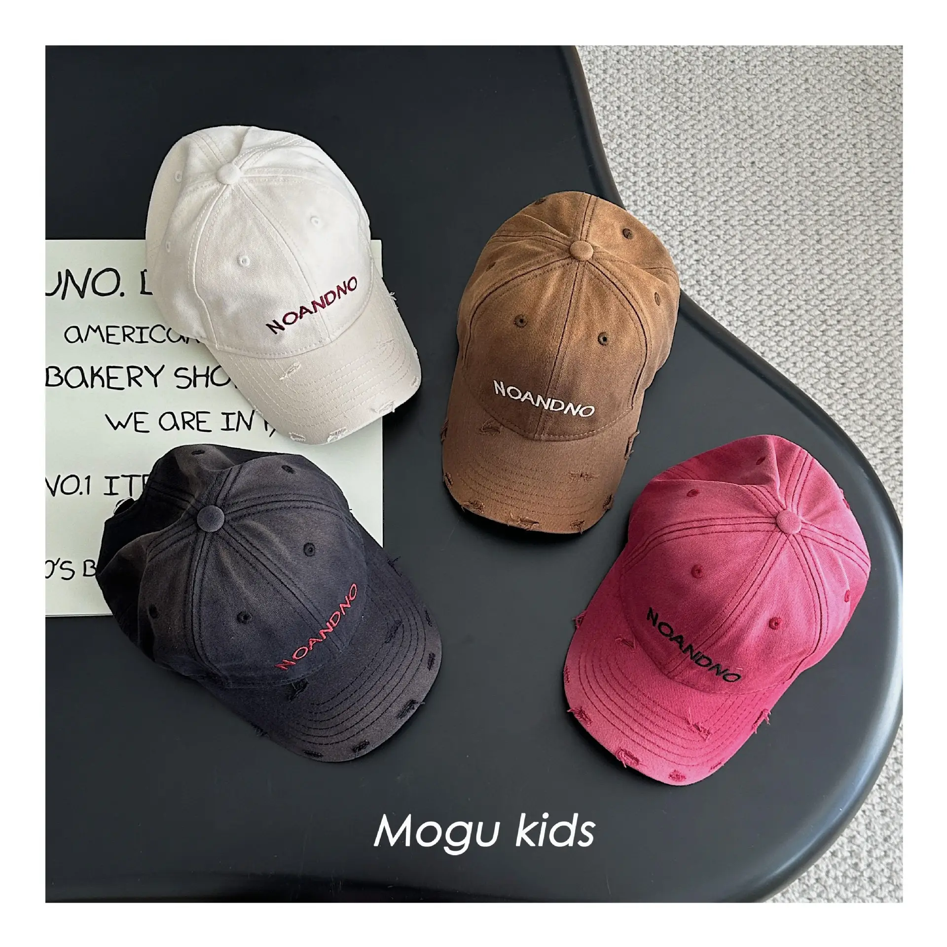 Mogu Kids Pink Cap Noramono Embroidered - Image 8