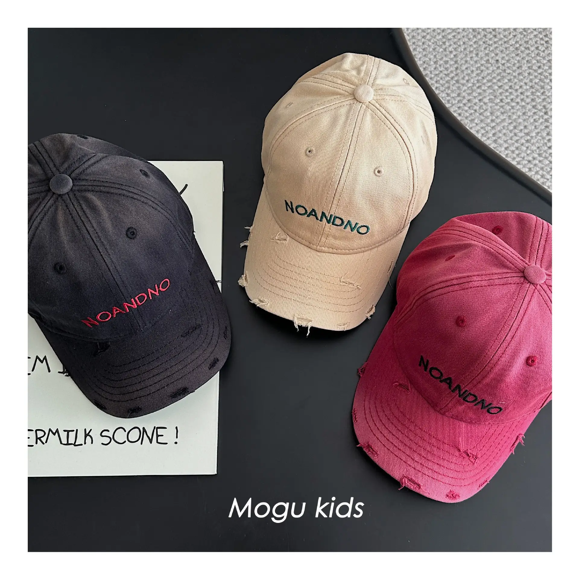 Mogu Kids Pink Cap Noramono Embroidered — feature 3