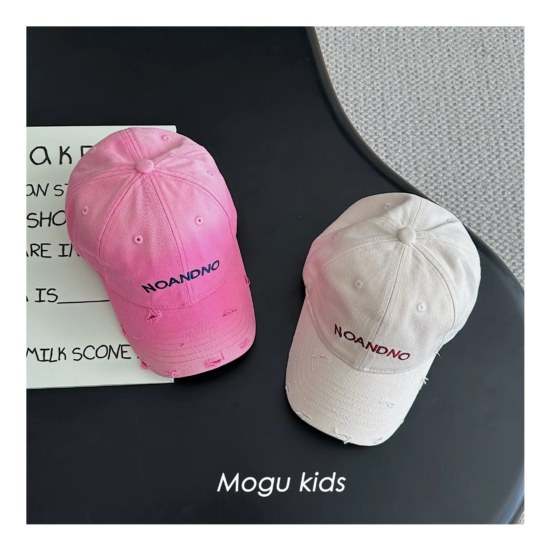 Mogu Kids Pink Cap Noramono Embroidered — feature 4