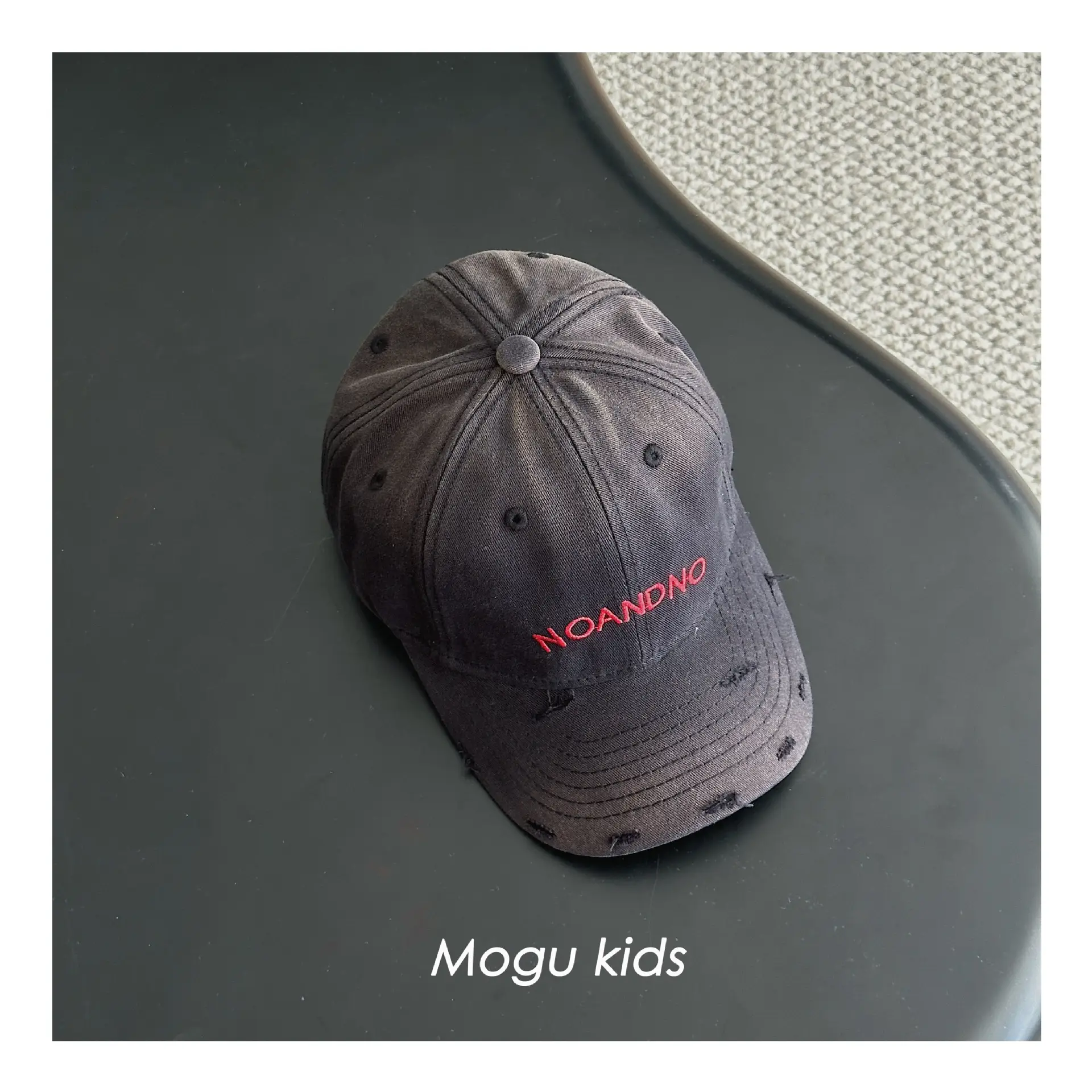 Mogu Kids Pink Cap Noramono Embroidered - Image 4