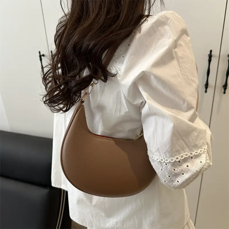 Crescent Underarm Bag Cream White Shoulder Crossbody - Image 8