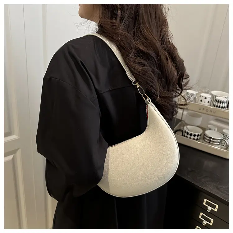 Crescent Underarm Bag Cream White Shoulder Crossbody — feature 13