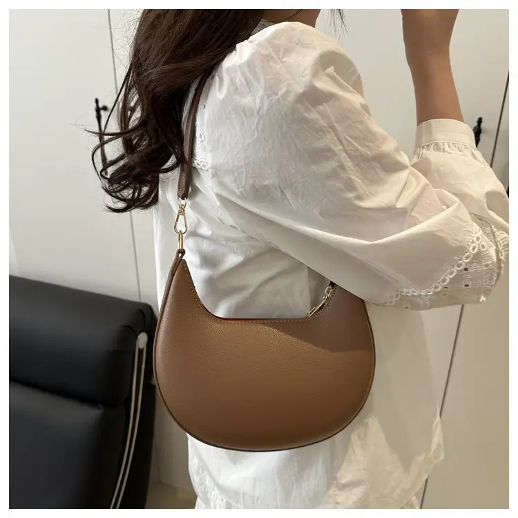 Crescent Underarm Bag Cream White Shoulder Crossbody — feature 15