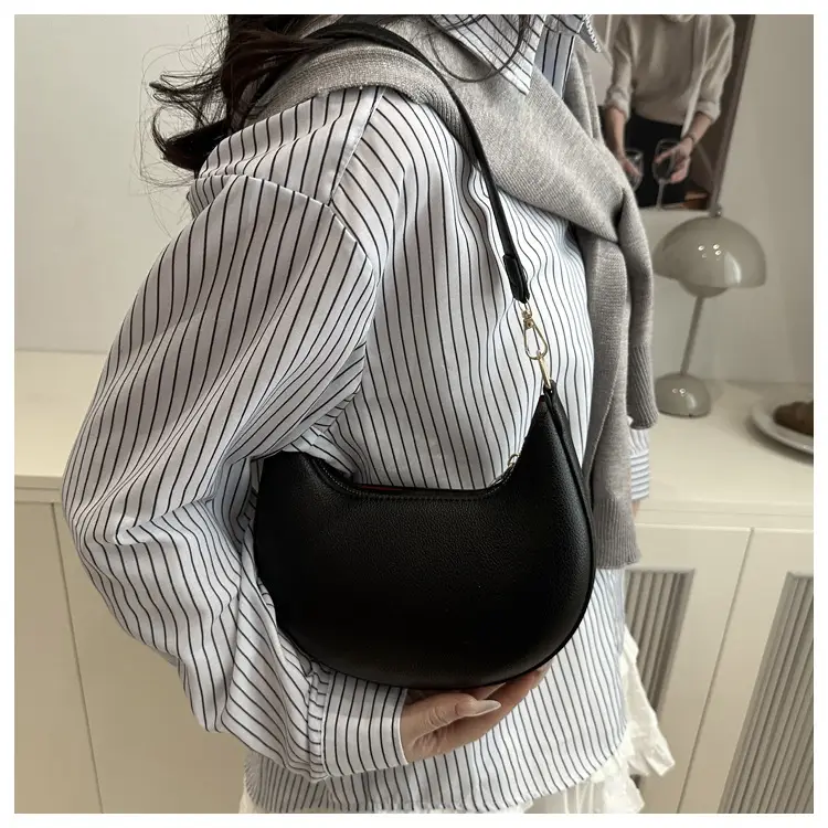 Crescent Underarm Bag Cream White Shoulder Crossbody — feature 19