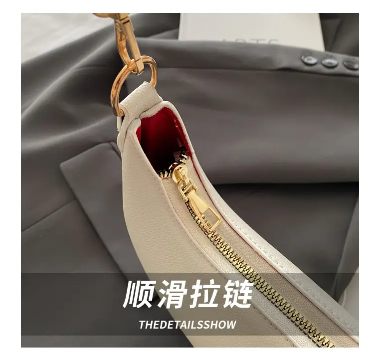 Crescent Underarm Bag Cream White Shoulder Crossbody — feature 6