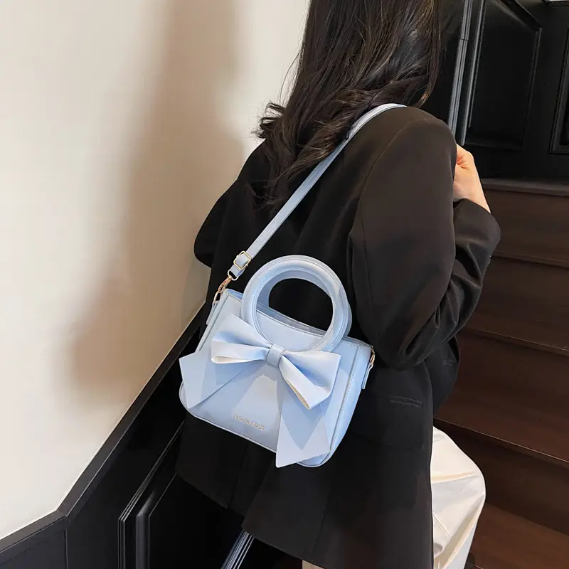 Pink Bow Shoulder Crossbody Bag for Women - Image 9