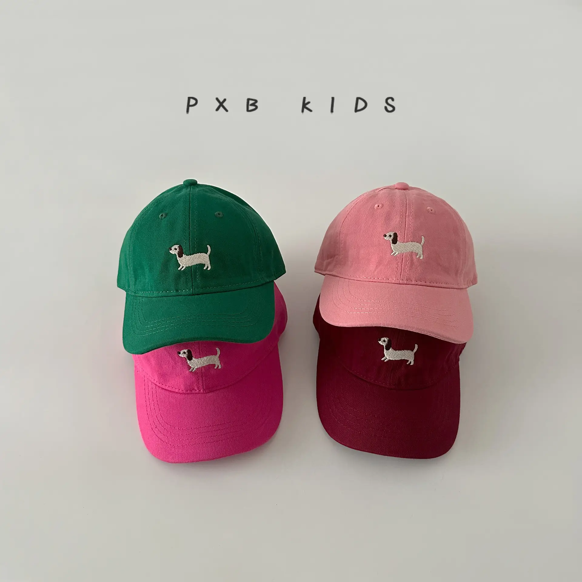 Puppy Embroidered Baseball Cap for Kids Black - Image 11
