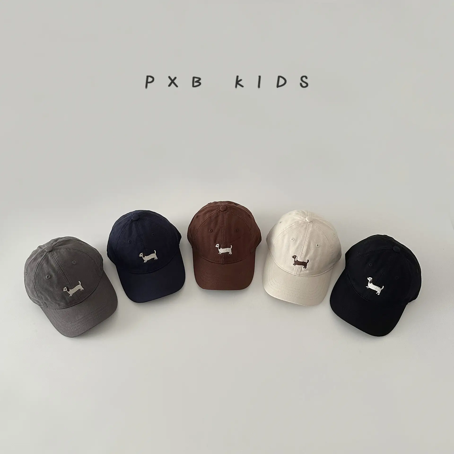 Puppy Embroidered Baseball Cap for Kids Black - Image 12