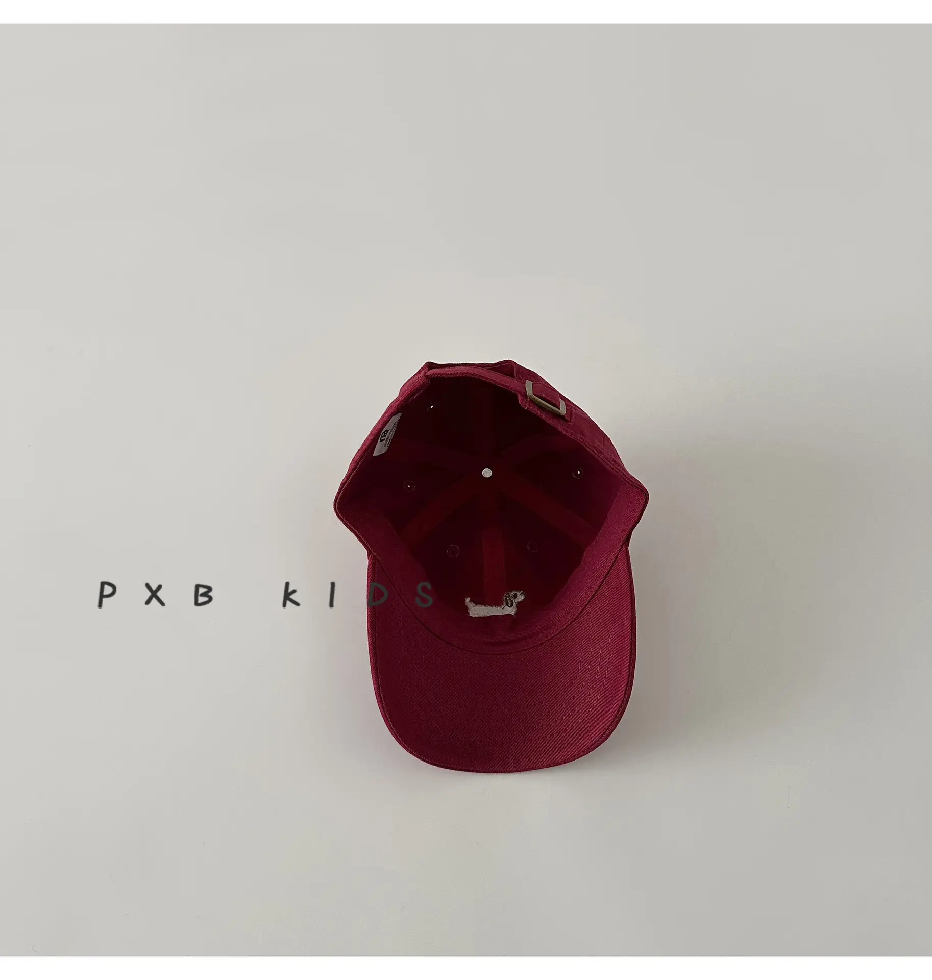 Puppy Embroidered Baseball Cap for Kids Black — feature 12