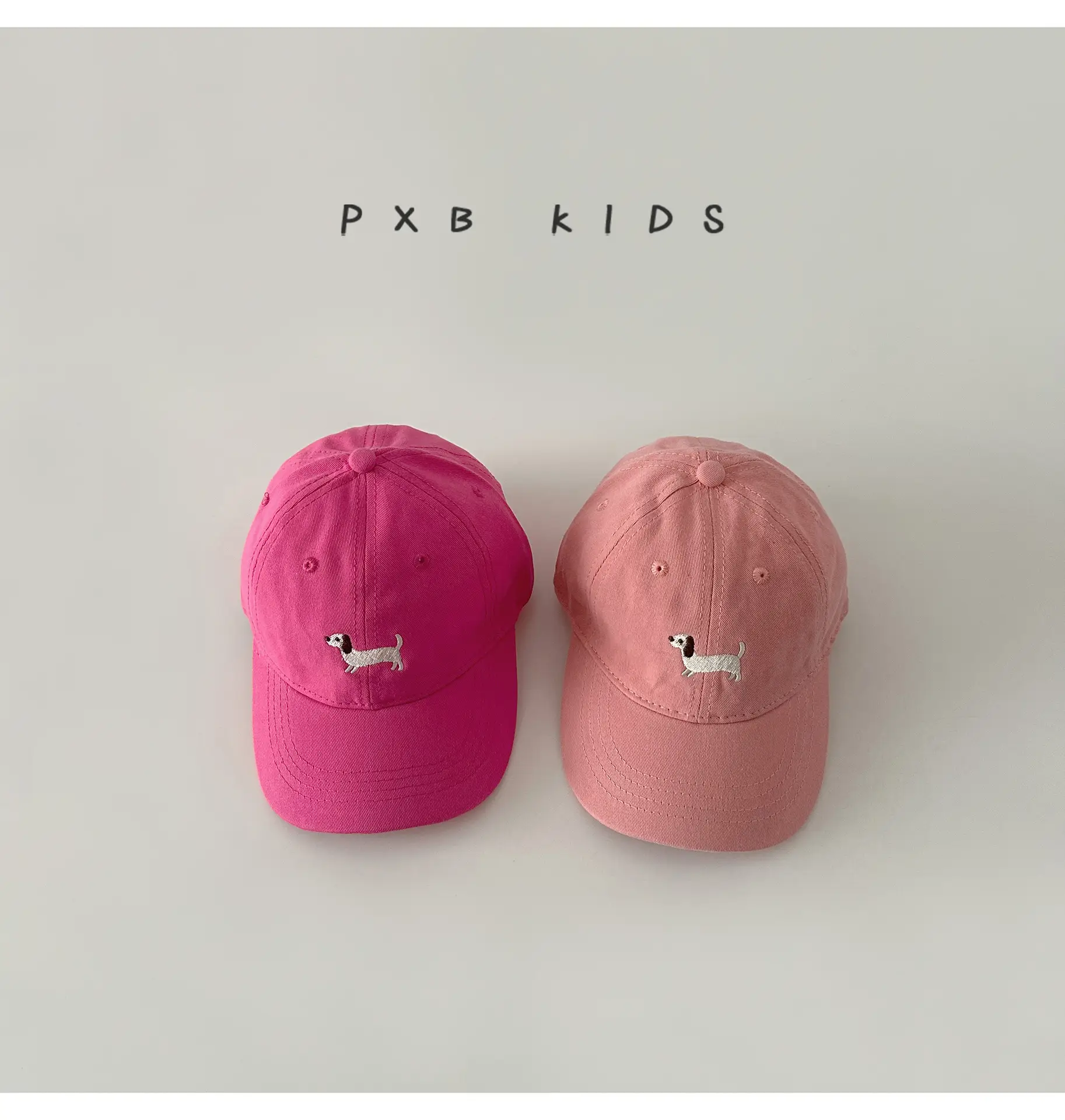 Puppy Embroidered Baseball Cap for Kids Black — feature 5