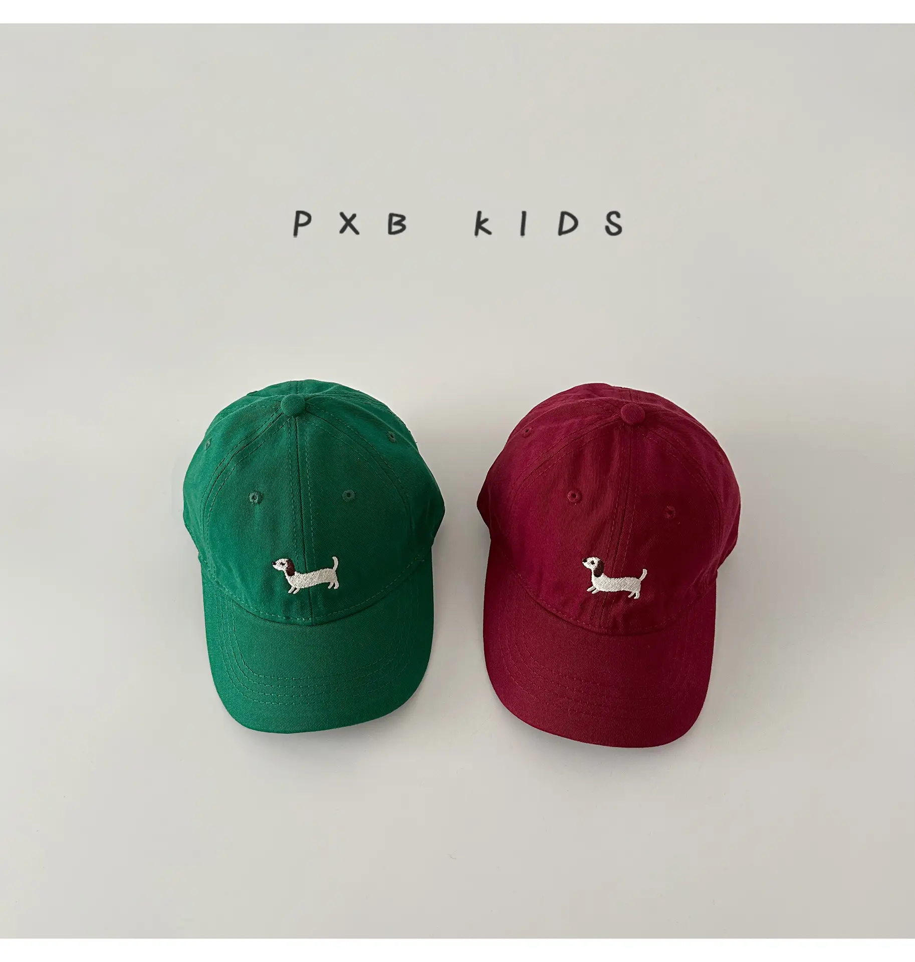 Puppy Embroidered Baseball Cap for Kids Black — feature 7