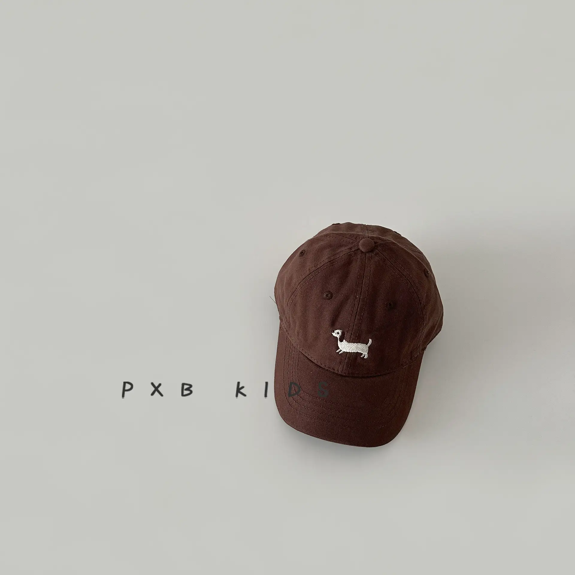 Puppy Embroidered Baseball Cap for Kids Black - Image 5