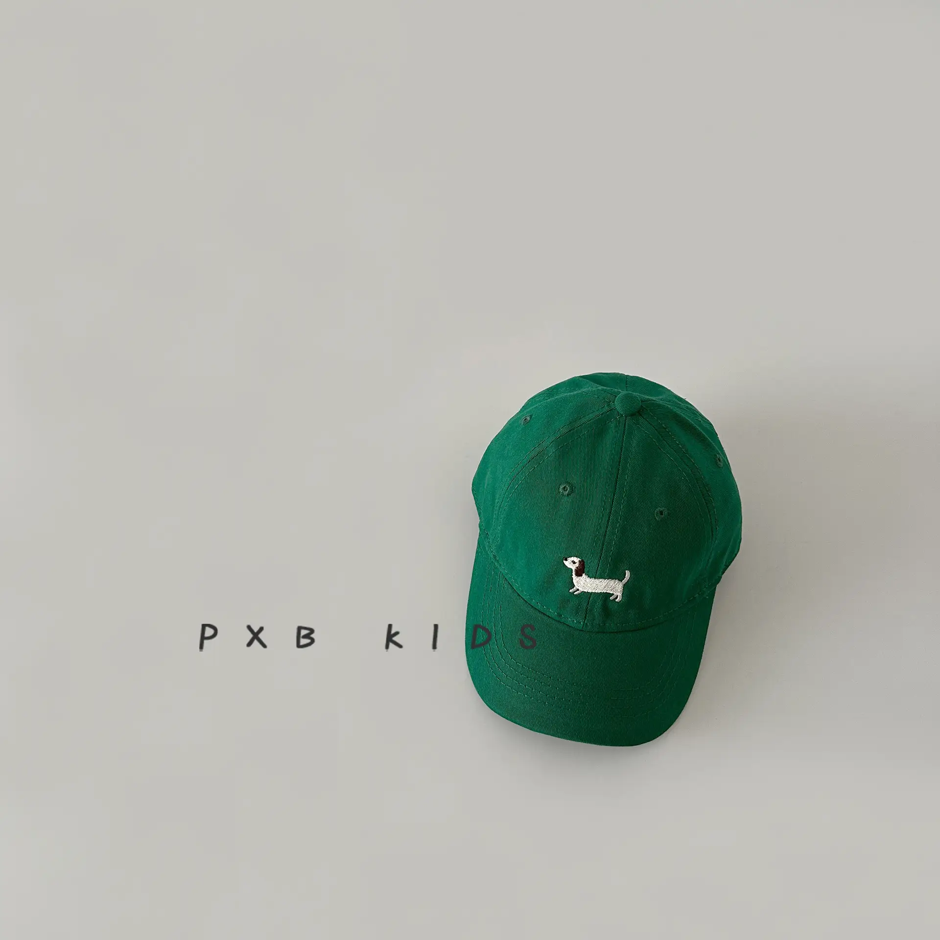 Puppy Embroidered Baseball Cap for Kids Black - Image 8
