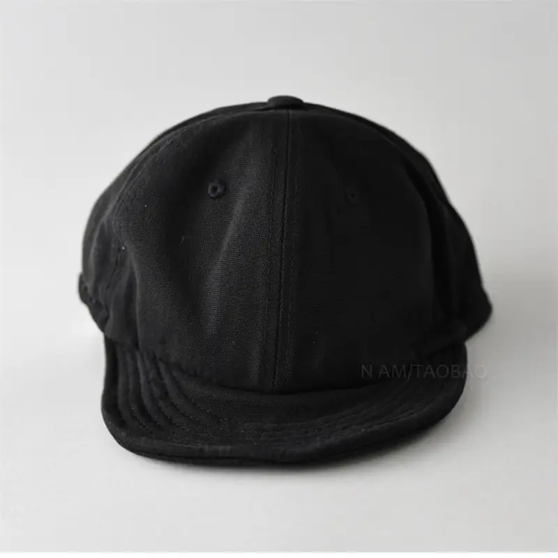 Black Drawstring Baseball Cap for Men Women - Image 3