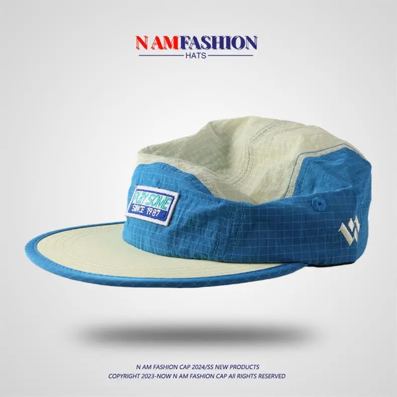 Men Duck Tongue Cap Blue Beige 90/100 — feature 12