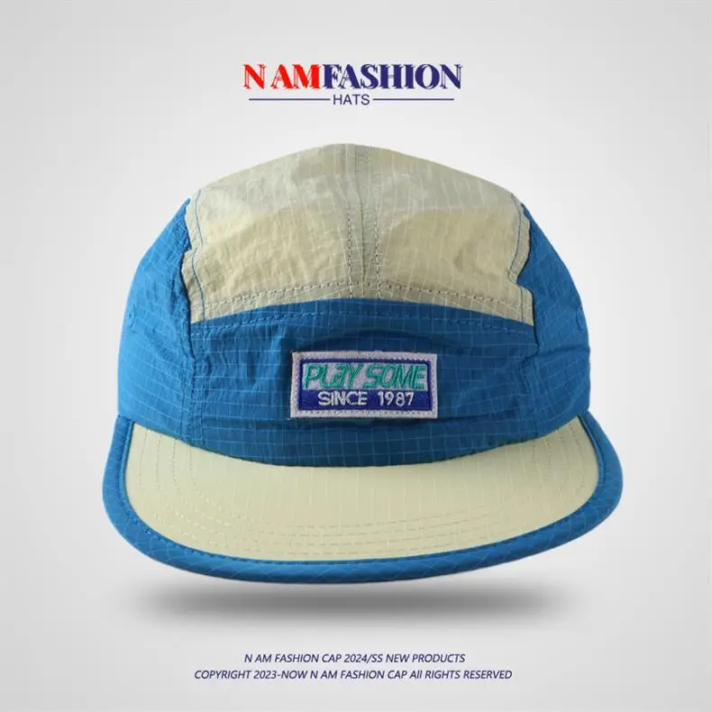 Men Duck Tongue Cap Blue Beige 90/100 — feature 8