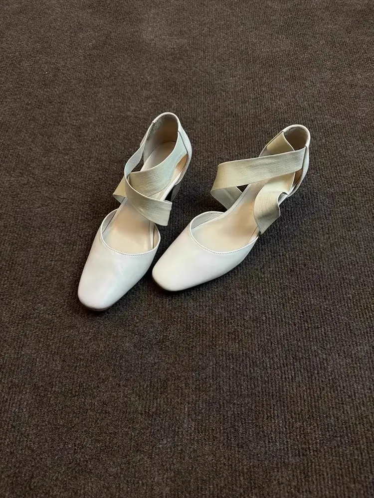 White Cross Strap Sandals for Girls Elegant — feature 17