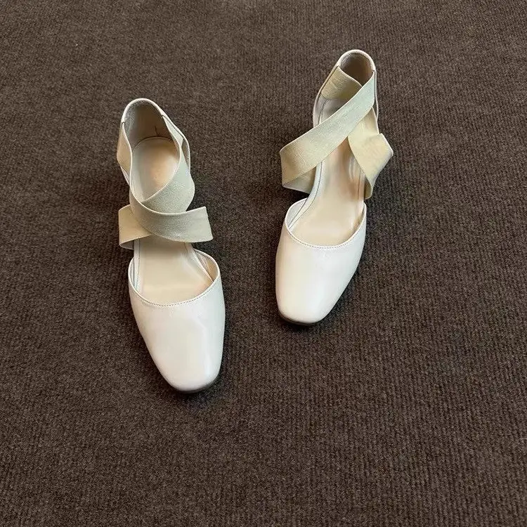 White Cross Strap Sandals for Girls Elegant — feature 2