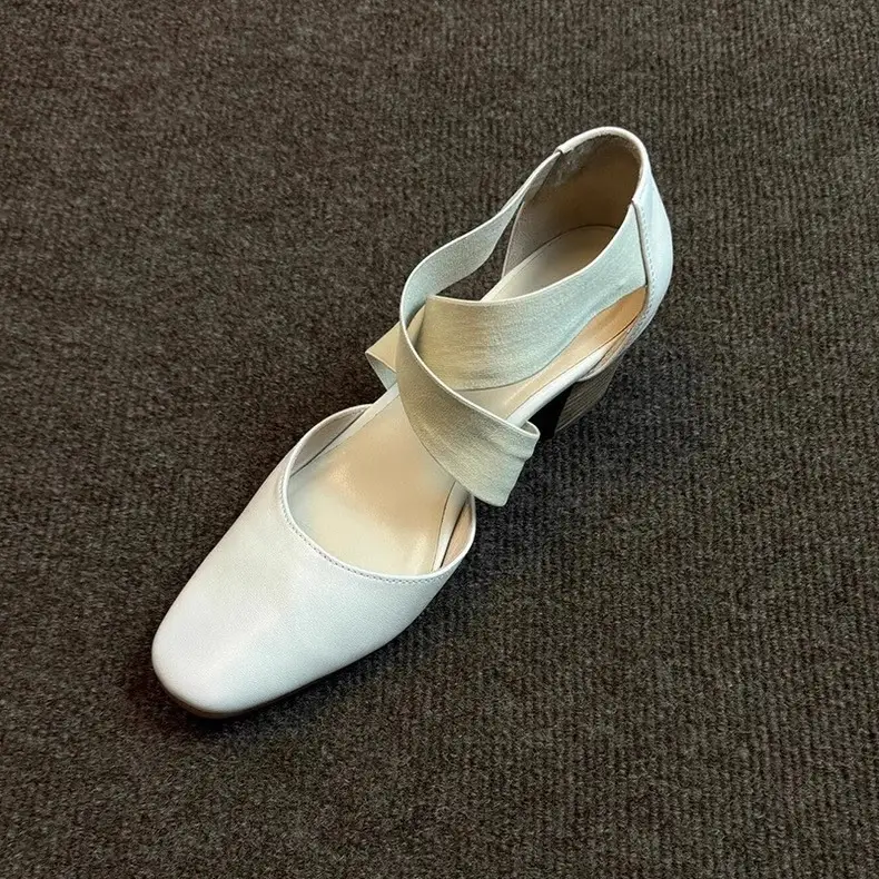 White Cross Strap Sandals for Girls Elegant — feature 3