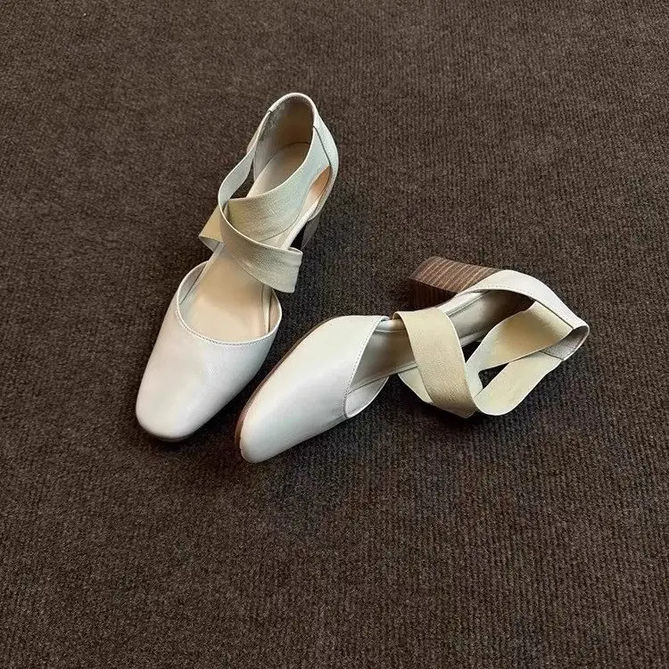 White Cross Strap Sandals for Girls Elegant — feature 6