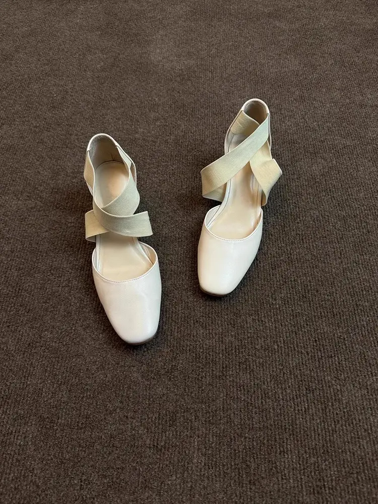 White Cross Strap Sandals for Girls Elegant — feature 9