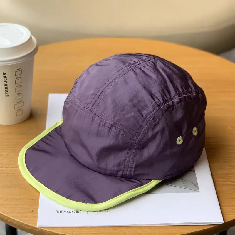Japanese Lightweight Sun Hat for Men Brown Drawstring Cap - Image 3