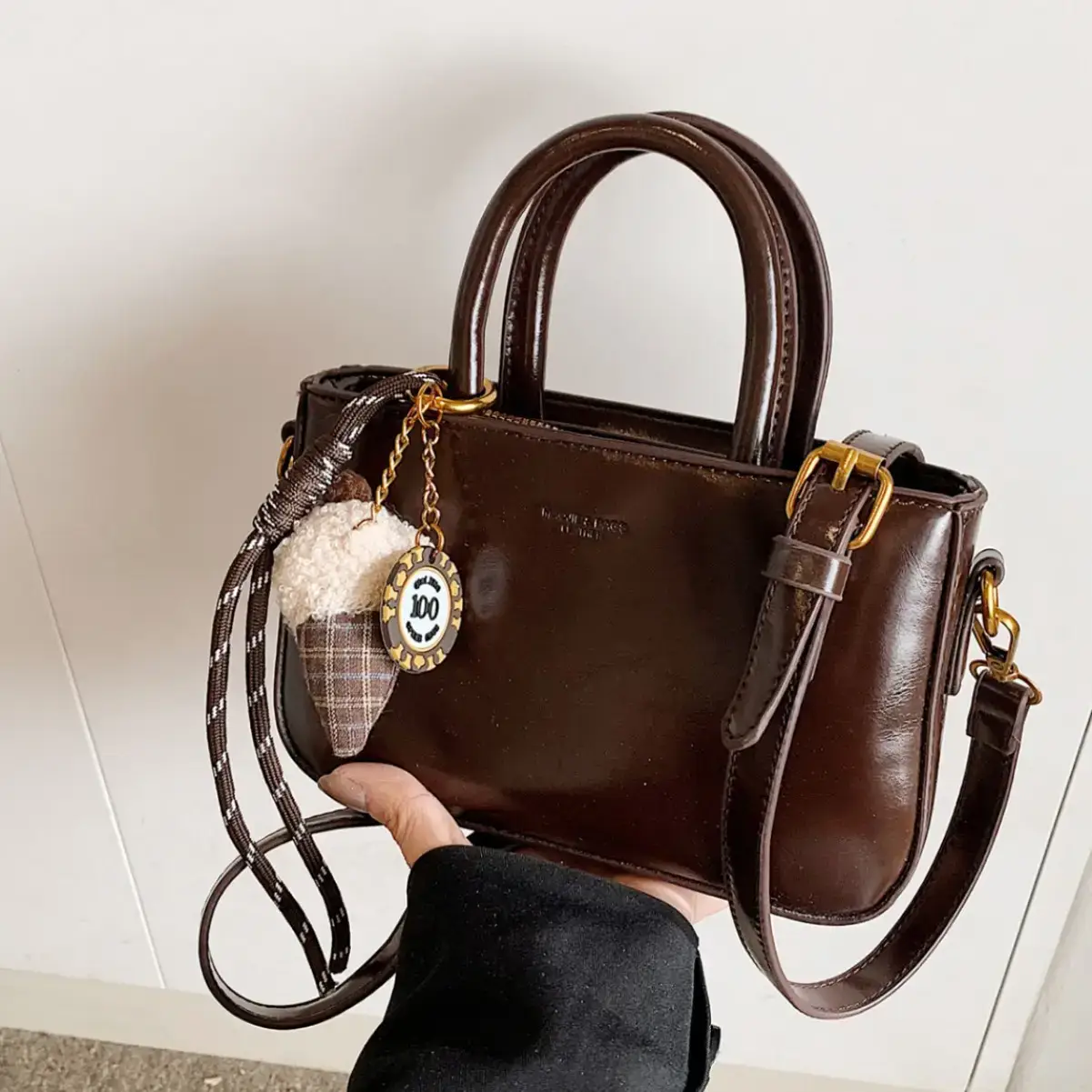 Korean Style Brown Leather Shoulder Bag 2025 - Image 5