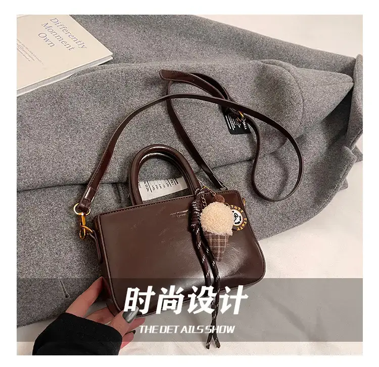 Korean Style Brown Leather Shoulder Bag 2025 — feature 10