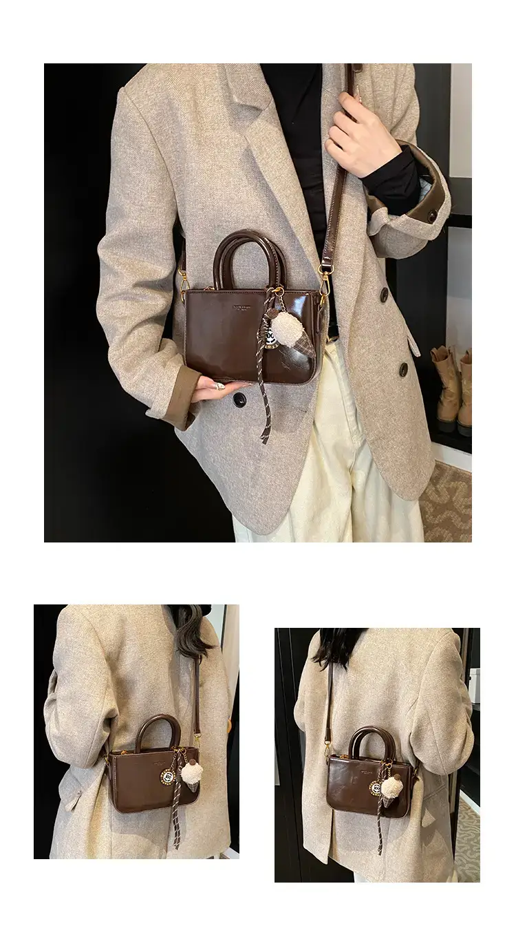 Korean Style Brown Leather Shoulder Bag 2025 — feature 5