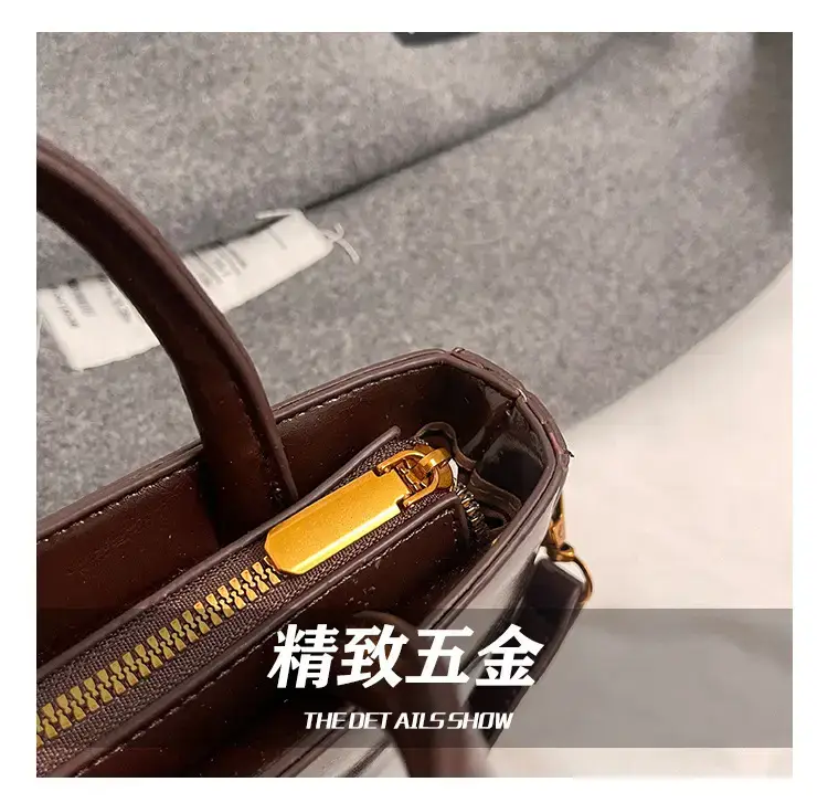 Korean Style Brown Leather Shoulder Bag 2025 — feature 9