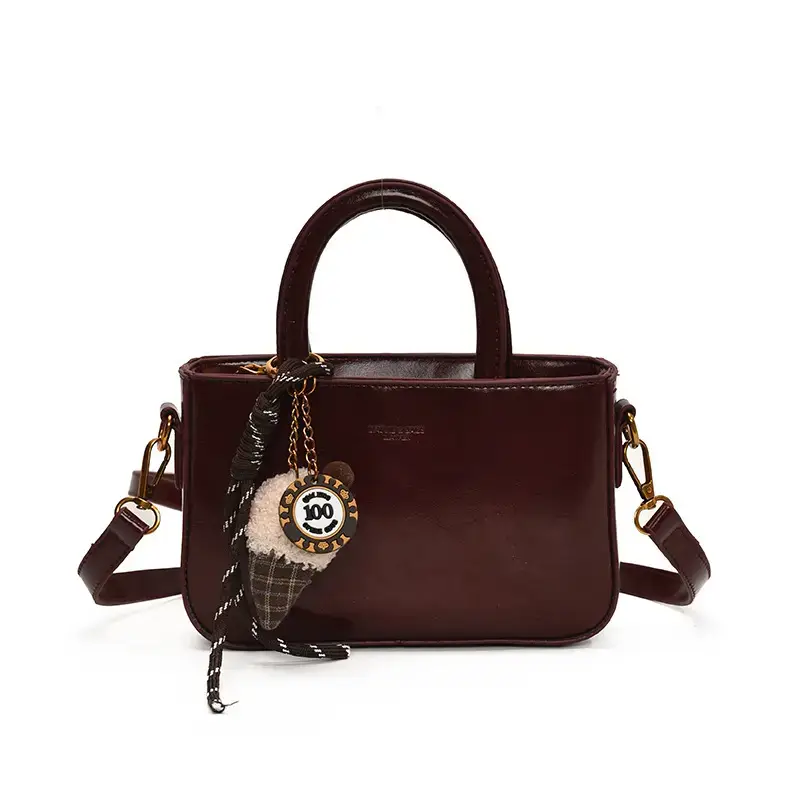 Korean Style Brown Leather Shoulder Bag 2025 - Image 3