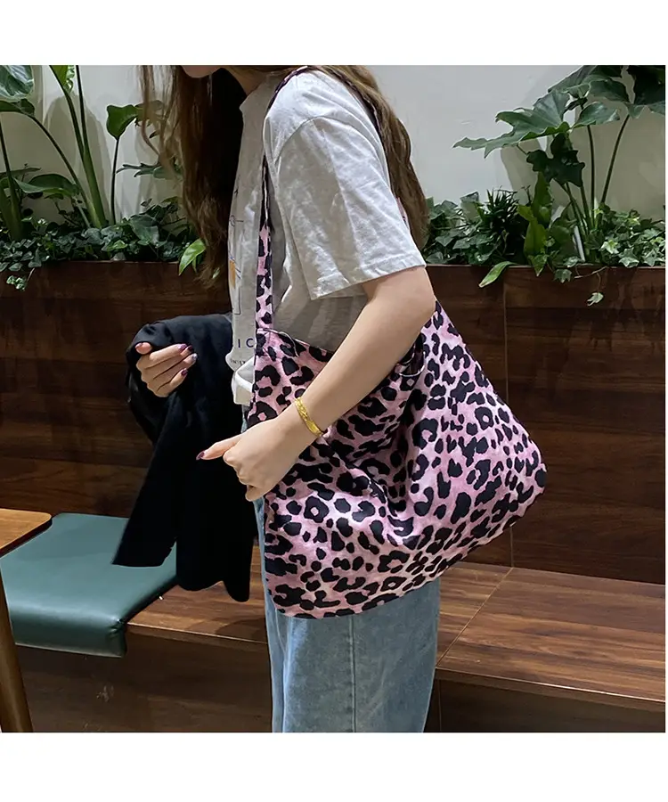 Leopard Print Canvas Shoulder Bag for Women — feature 10