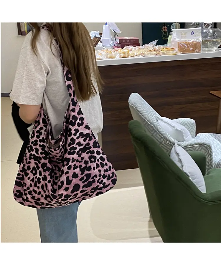 Leopard Print Canvas Shoulder Bag for Women — feature 12