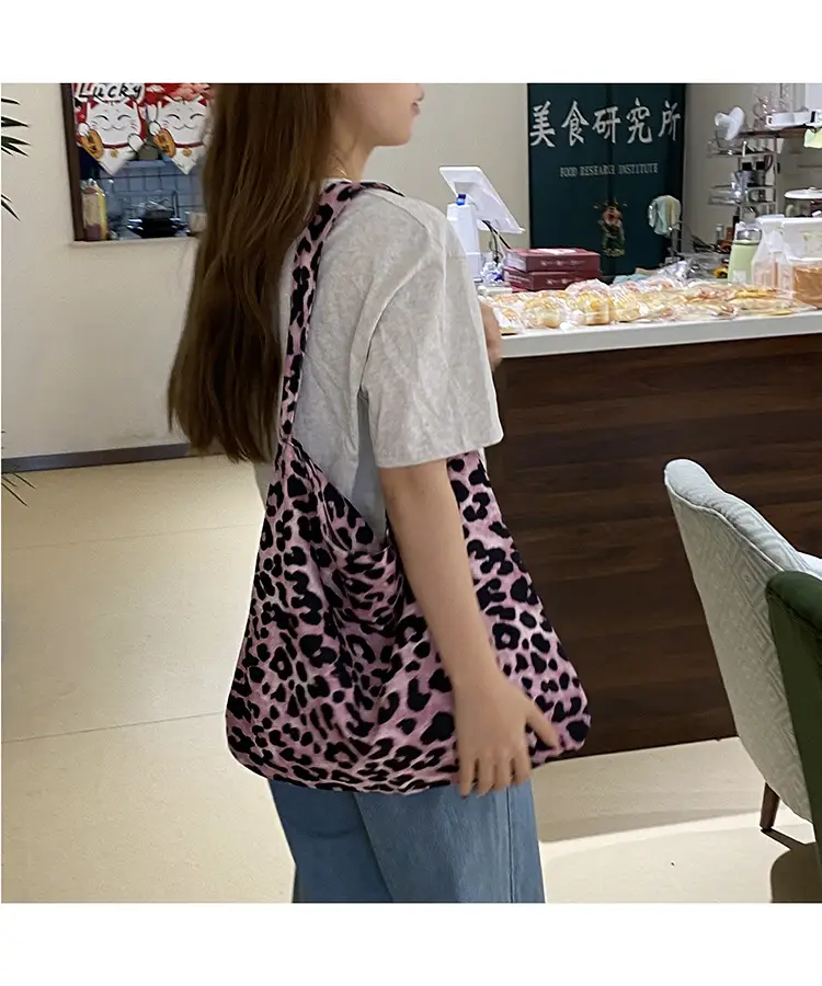 Leopard Print Canvas Shoulder Bag for Women — feature 8
