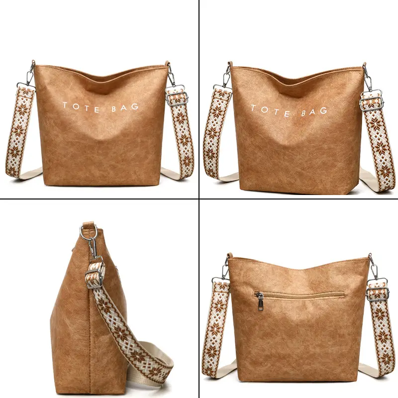 Tan Velvet Crossbody Bag Large Capacity for Women — feature 12