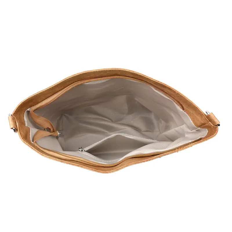 Tan Velvet Crossbody Bag Large Capacity for Women — feature 14