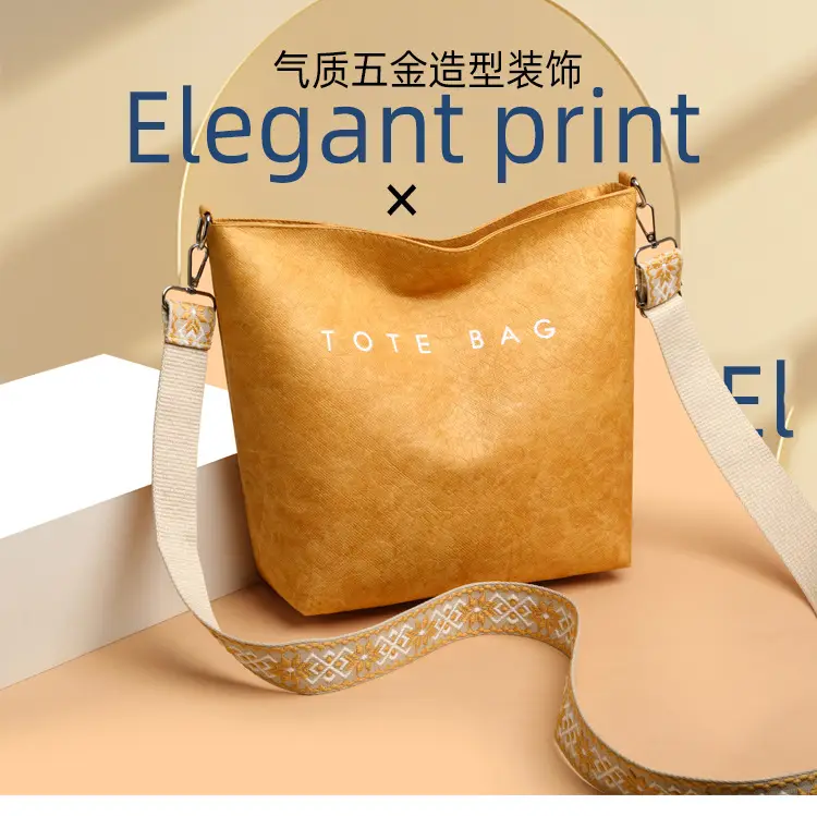 Tan Velvet Crossbody Bag Large Capacity for Women — feature 2