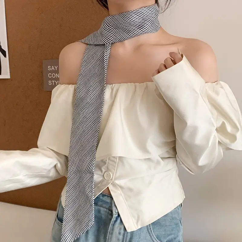 Silk Knot Tie Hair Band Scarf for Women - Image 6