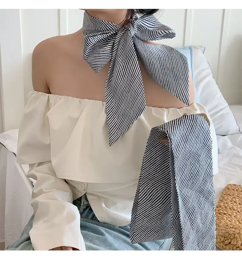 Silk Knot Tie Hair Band Scarf for Women — feature 12