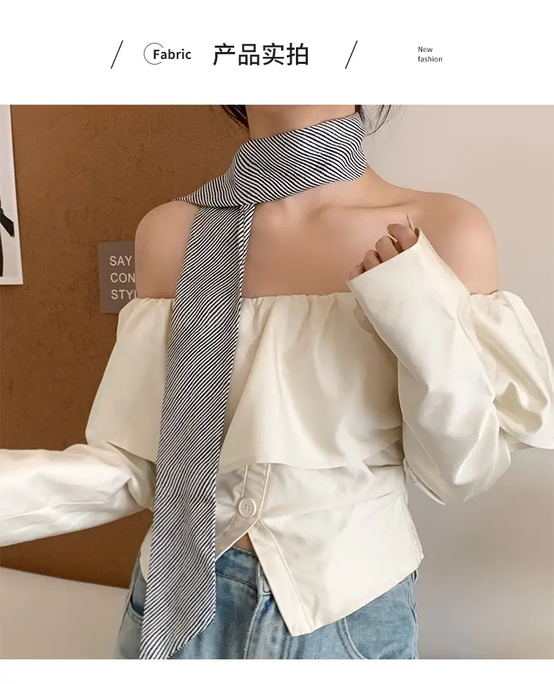 Silk Knot Tie Hair Band Scarf for Women — feature 6
