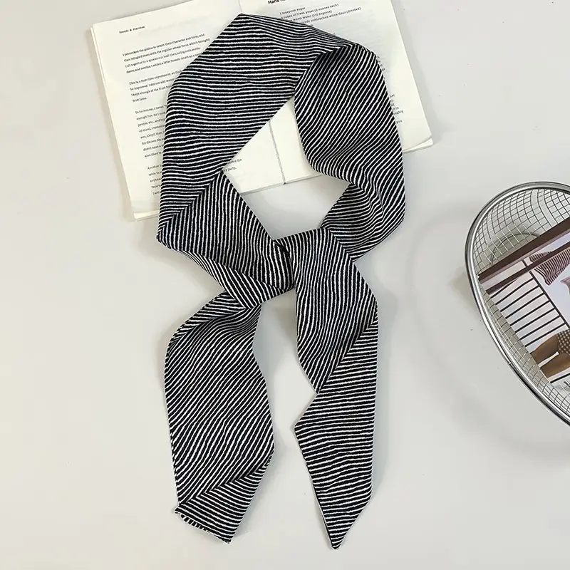 Silk Knot Tie Hair Band Scarf for Women - Image 2