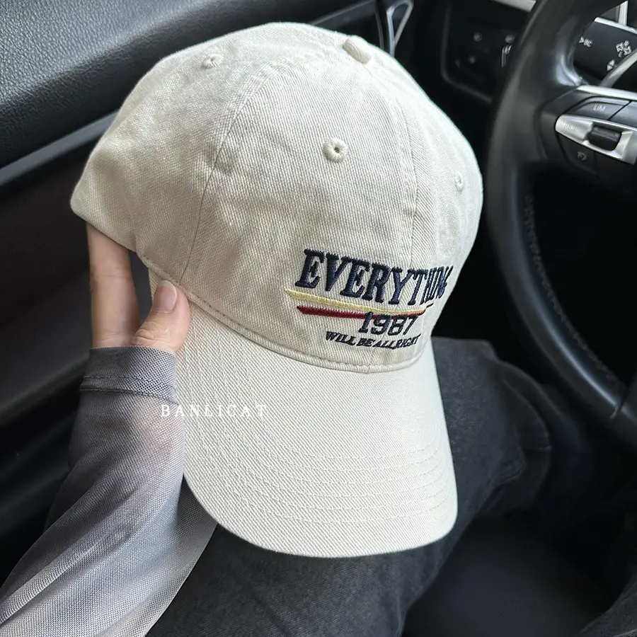 2024 Vintage Wash Cotton Baseball Cap Men Women Wide Brim - Image 8