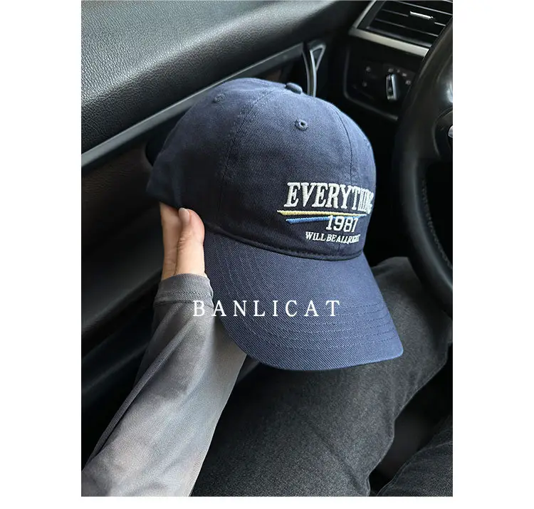2024 Vintage Wash Cotton Baseball Cap Men Women Wide Brim — feature 13