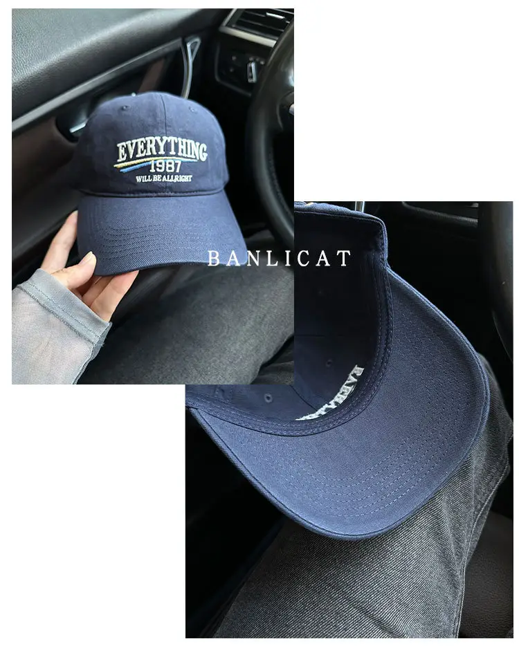 2024 Vintage Wash Cotton Baseball Cap Men Women Wide Brim — feature 14