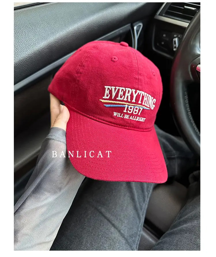 2024 Vintage Wash Cotton Baseball Cap Men Women Wide Brim — feature 20