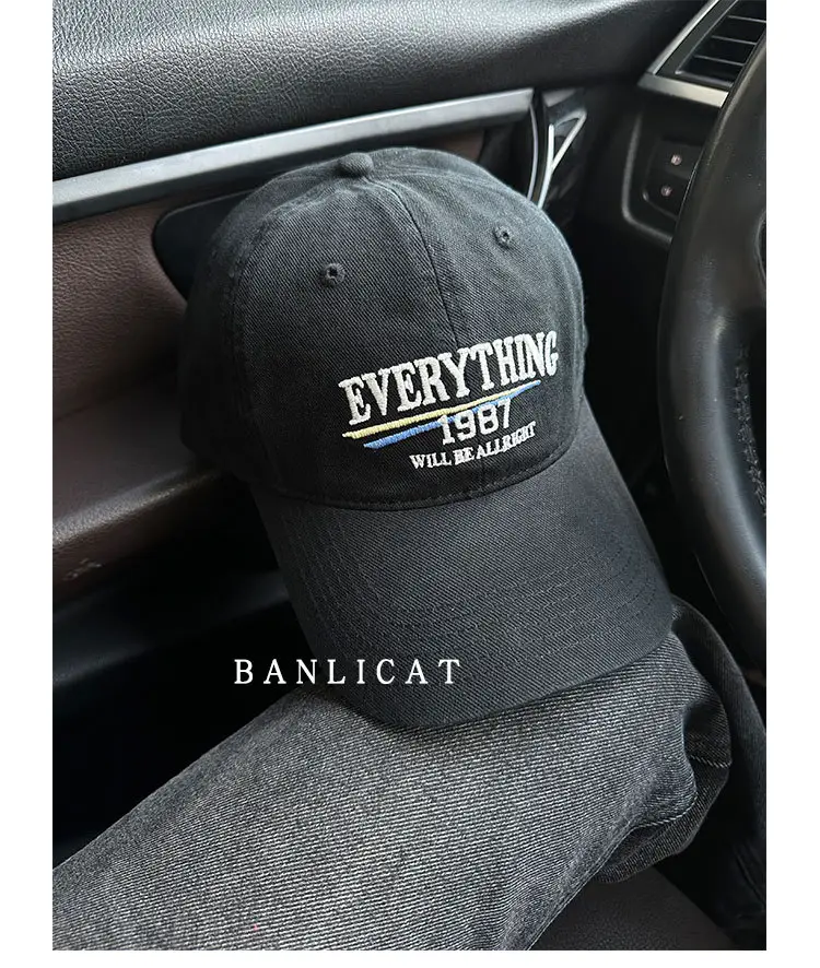 2024 Vintage Wash Cotton Baseball Cap Men Women Wide Brim — feature 22
