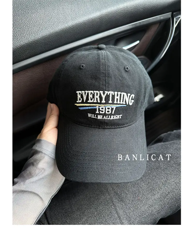 2024 Vintage Wash Cotton Baseball Cap Men Women Wide Brim — feature 23