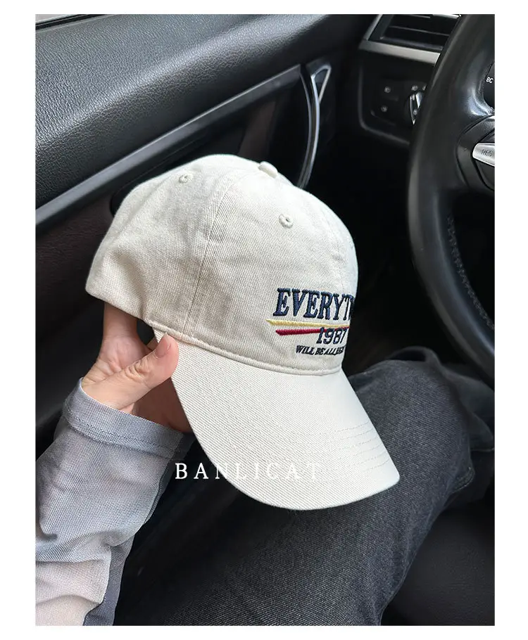 2024 Vintage Wash Cotton Baseball Cap Men Women Wide Brim — feature 4